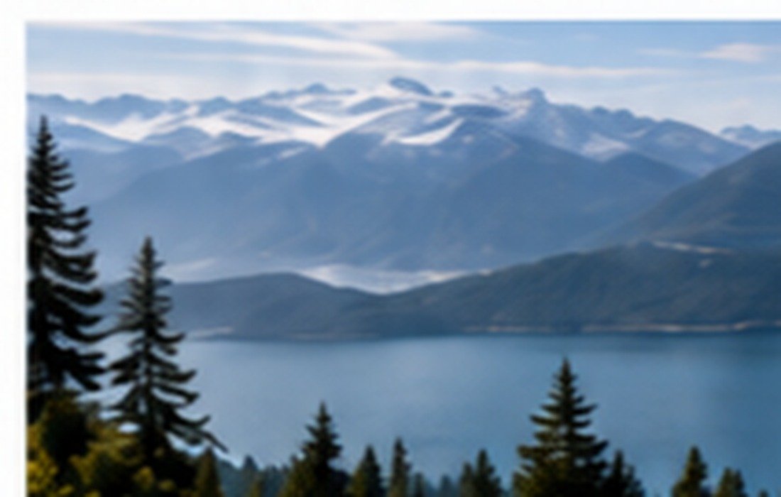 Paisaje de lagos y montañas de la Patagonia argentina