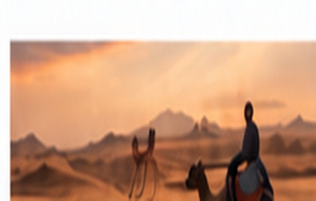 Paisaje desértico al atardecer como inspiración para Dubái y los Emiratos Árabes Unidos